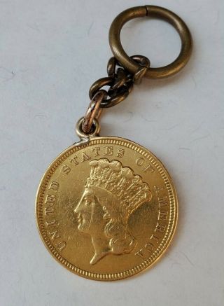 1854 $3 Three Dollar Gold Indian Princess Coin