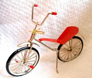 Metal Retro Bicycle Bike Miniature Doll House Accessory Or Ornament 5 1/2 "