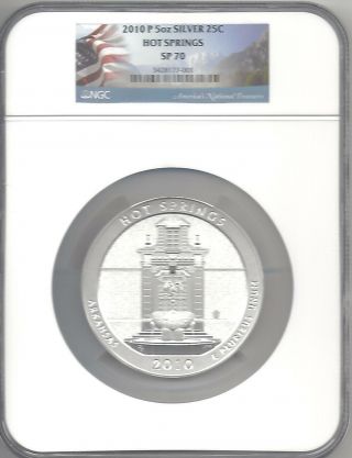 2010 P Hot Springs 5 Oz Silver 25c Sp 70 Ngc