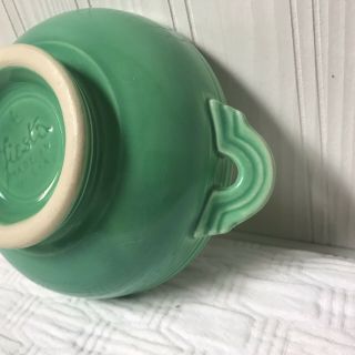 Vintage Fiesta Cream Soup Bowl Lug Handles Fiestaware Light Green 2