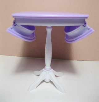 2007 Mattel Barbie My House Folding Leaves Doll House Purple/white Kitchen Table