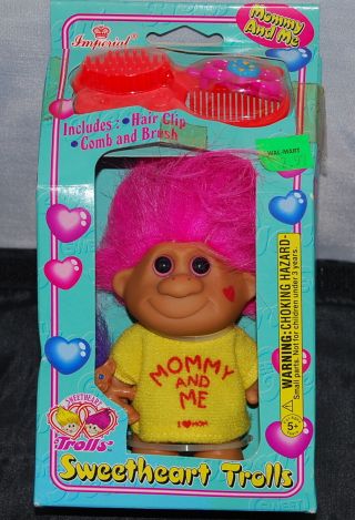 Sweetheart Troll Brand Boxed - 4 - 5 Inch Troll Named Mommy & Me (baby Troll)