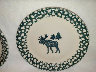 4 Folk Craft Moose Country by TIENSHAN Dinner PLATES 10.  5 