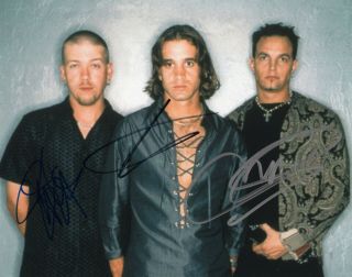 Creed Group Signed 8x10 Photo W/coa Creed My Own Prison Stapp Tremonti Flip 1