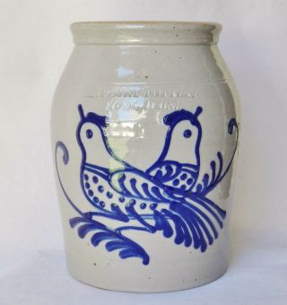 Vintage 1985 Beaumont Pottery Salt Glazed Stoneware Crock Signed/dated Ex Cond