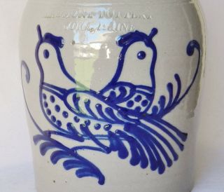Vintage 1985 Beaumont Pottery Salt Glazed Stoneware Crock Signed/Dated Ex Cond 2
