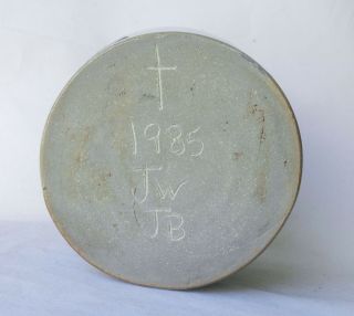 Vintage 1985 Beaumont Pottery Salt Glazed Stoneware Crock Signed/Dated Ex Cond 3