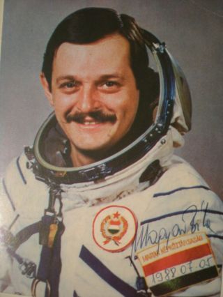 Hand Signed Photo Of The Late Hungarian Cosmonaut Bela Magyari - Backup Soyuz - 36