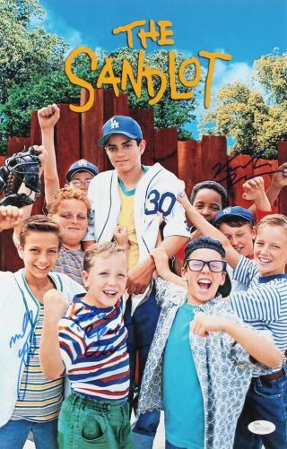 " The Sandlot " Movie Poster Print Photo Signed By 3 Cast Members (jsa)