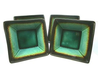 Set of 4 Better Homes and Gardens Jade Brown Square Stoneware Bowls 3