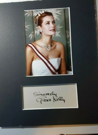 Grace Kelly " Princess Of Monaco Authentic Autograph 8 X 10 " Photo Display W/coa