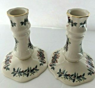 Lenox Winter Greetings By Catherine Mcclung Candlesticks American Home