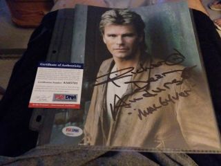 Psa Dna Richard Dean Anderson Signed " Macgyver " 8x10 Photo