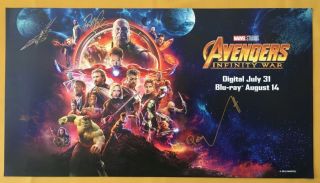 Sdcc Marvel Avengers Infinity War Signed Paul Bettany Pam Klementieff Comic Con