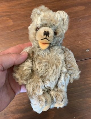 Small Steiff Mohair Teddy Bear,  7 "