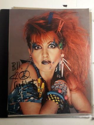 Cyndi Lauper Singer Signed 8x10 Photo Autographed