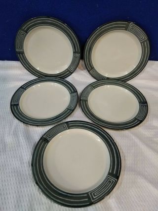 Mikasa Potters Craft Firesong Salad/luncheon Plates Set Of 5