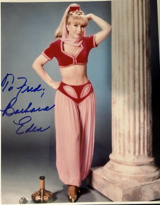Barbara Eden 8x10 I Dream Of Jeannie Hand Signed Autograph Fred Bomar Collect