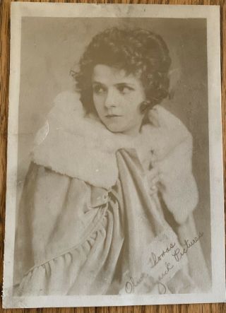 Olive Thomas Selznick Pictures Autographed Photo Silent Screen Star 1894 - 1920