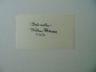 " Gone With The Wind " William Bakewell Hand Signed 3x5 Card Jg Autographs