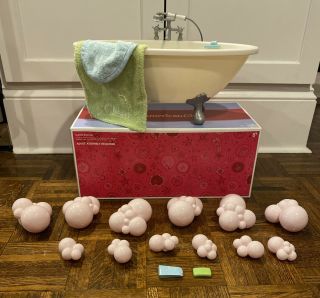 American Girl Doll Bath Tub W/ Bubbles,  Accessories & Box