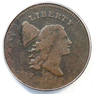 1795 C - 6a R - 2 Anacs Vf 20 Details Plain Edge Liberty Cap Half Cent Coin 1/2c