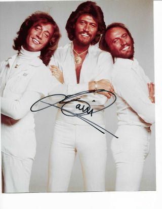 Barry Gibb The Bee Gees With All Signed 8x10 Glossy With/coa Rare - Shotbarry Gibb
