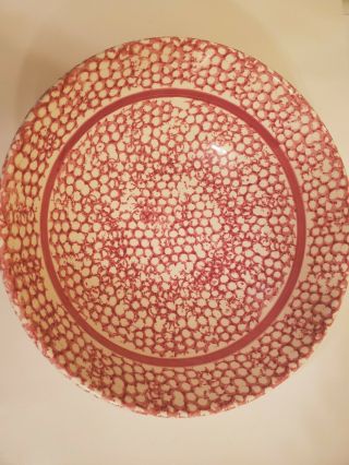 La Primula S.  R.  L.  Serving Bowl Made In Italy,  12x5,  Red Pattern.