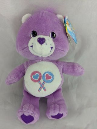 Care Bears Share Bear Plush 8 " 2002 Stuffed Animal Toy