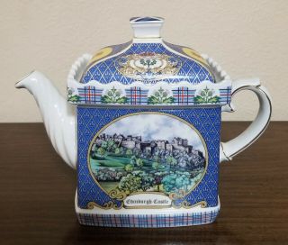 Vintage James Sadler Teapot Edinburgh Castle - Made In England - Cond.