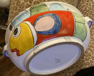 Nino Parrucca Large Hand Painted Spaghettata Bowl - Made In Italy 12”