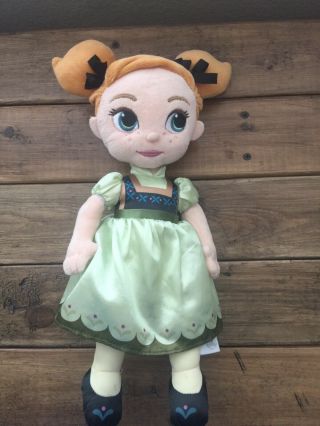 Disney Store Frozen Plush Toddler Princess Anna Stuffed Little Girl Doll
