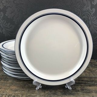 Set Of 4 Dansk Bistro Christianshavn Blue 10.  5” Dinner Plate Ceramic Japan