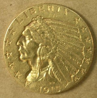 $5 1915 - S Indian Head Gold Half Eagle Xf Avenuecoin