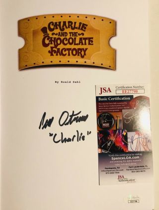 “charlie And The Chocolate Factory” Peter Ostrum Signed Script (jsa Certified)