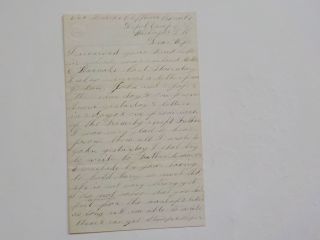 Civil War Letter 1864 Cliffburn Barracks Depot Whooping Cough Bible Soldier Vtg