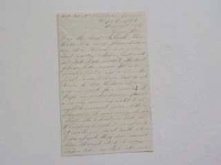 Civil War Letter 1864 Cliffburn Barracks Depot Sorry Children Had Whooping Cough