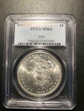 Gsa Hoard 1885 - Cc Morgan Silver Dollar Pcgs Certified & Graded Ms 64