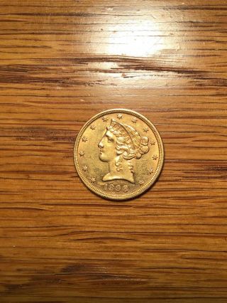 1898 $5 Gold Liberty Half Eagle Au