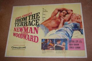 Paul Newman In From The Terrace (1960) - Orig.  Uk Quad Poster - Tom Chantrell