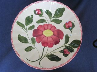 Set Of 4 Vintage Blue Ridge Southern Potteries Red Nocturne Dinner Plates