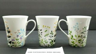 Mikasa Bone China Tivoli Garden Set Of 3 Coffee Mugs Tea Cups Nwt