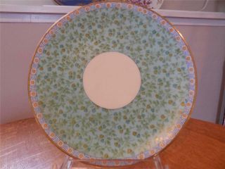 Wedgwood Turquoise Pompadore Bone China 9 1/2 " Cake Plate Y487