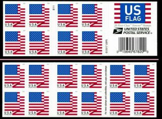 Five Booklets x 20 = 100 2018 US FLAG USPS Forever Postage Stamps.  Scott 5262 2