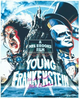 Mel Brooks Hand - Signed Young Frankenstein 8x10 Lifetime Classic Mini - Poster