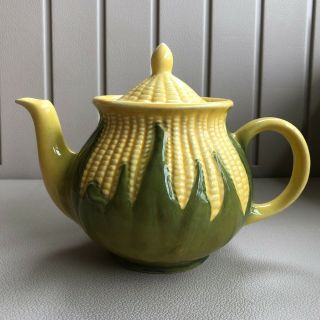 Vintage Shawnee Usa Yellow Corn Ware Tea Pot With Lid 75