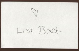 Lisa Bonet Signed Index Card Signature Vintage Autographed Auto