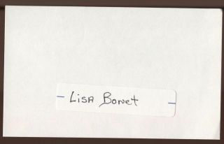Lisa Bonet Signed Index Card Signature Vintage Autographed AUTO 2
