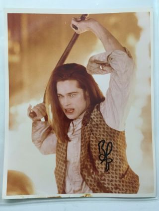 Brad Pitt Intervew With The Vampire Autographed 8x10 Photo With