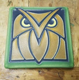 Motawi Tileworks Owl 4 " X 4 " Arts & Crafts Motawi Tile Owl